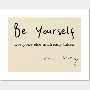 Oscar Wilde Quote on Being Yourself Posters and Art